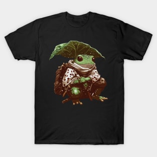 Frog adventurer under leaf T-Shirt